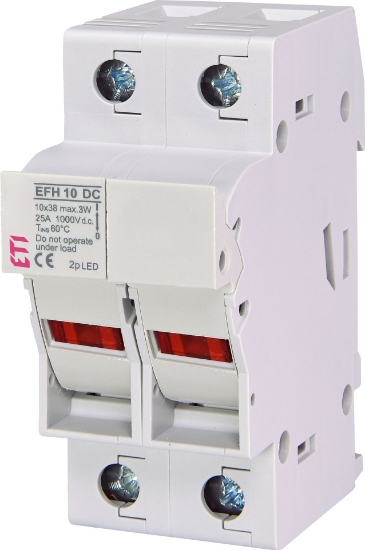 Imagine SEPARATOR 2P, FUZIBIL FI10*38MM, 1000VDC MAX 25A, SOCLU JT, CU LED, EFH 10 DC