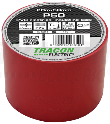 Imagine BANDA IZOLATOARE ROSIE 20M*50MM PVC IGNIFUGA P50