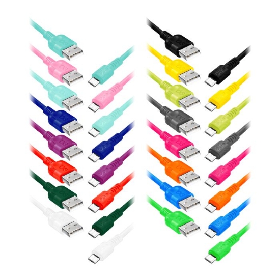 Imagine CABLU USB-A/ MICRO USB 0,9M 3A INCARCARE RAPIDA SI TRANSFER DATE, MUFA 7MM, WHIPPY