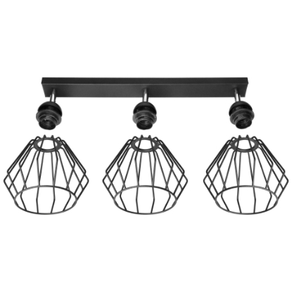 Imagine SPOT APARENT 3*E27, MAX 60W, BARA, 3 BRATE, METAL, NEGRU, IP20 AD-LD