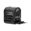 Imagine ADAPTOR UNIVERSAL GOWORLD USA/UK/EURO/AUS,  +2USB 5V, 2.4A, BL/1