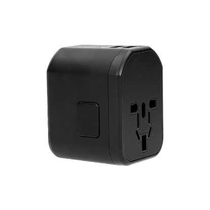 Imagine ADAPTOR UNIVERSAL GOWORLD USA/UK/EURO/AUS,  +2USB 5V, 2.4A, BL/1