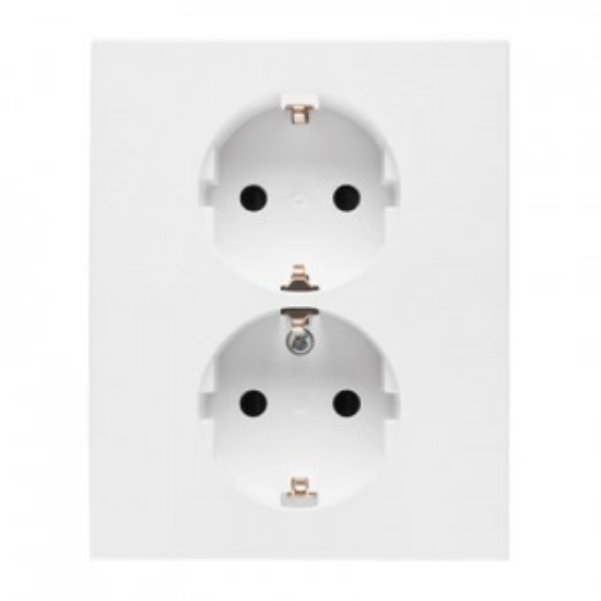 Imagine PRIZA ST DUBLA 2P+E 16A 250V ALB SIMON 55,