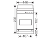 Imagine COFRET APARENT 6MD (1R* 6) IP65, GRI, USA TRANSPARENTA