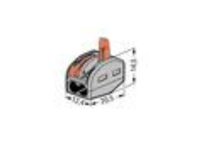 Imagine BLOC TERMINAL  1P, 2G, =<4MMP,   2BUC/PUNGA, 24A, COMPRESIE, WAGO