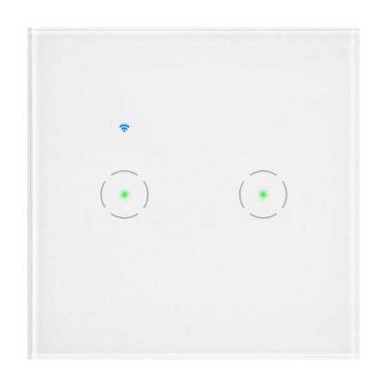 Imagine INTRERUPATOR DUBLU ST, WI-FI, TUYA SMART, ALB