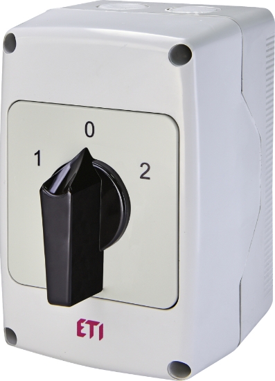 Imagine COMUTATOR CAME 32A 3P 3ETAJ (1-0-2)POZ, IN CUTIE, IP65, CS 32 53 PNG