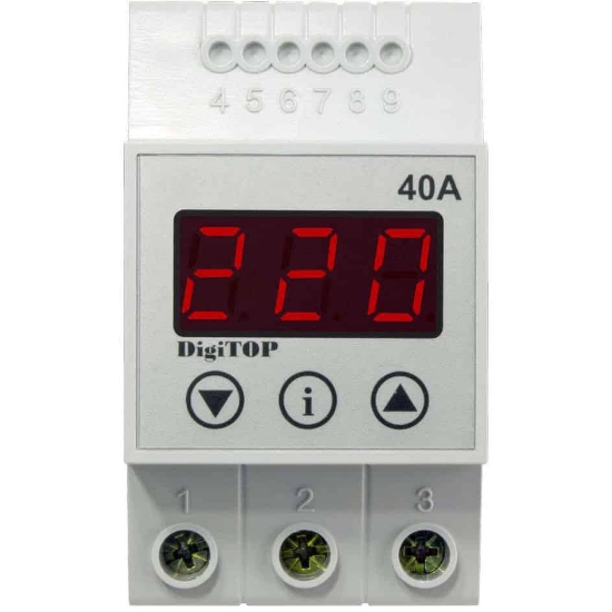 Imagine RELEU MONITORIZARE TENS 3M 40A 230V DIGI TOP 120V-270V CU TEMP