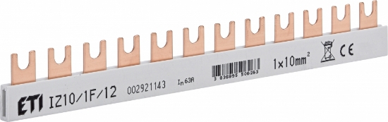 Imagine PIEPTENE 1P 12 PASI, FURCA 63A, 10MMP, 500VAC IZ10/1F/12