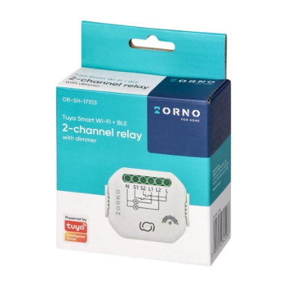 Imagine RELEU 10A 2300W 100-240VAC 2ND+0NI PE SINA 3MD 2 CANAL WI-FI SAU BLUETOOTH, DIMABIL, TUYA