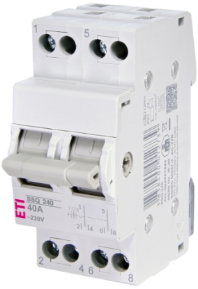 Imagine COMUTATOR SURSA, MANUAL, 40A 2P, 3(1-0-2)POZ, 400VAC, IP20, SSQ 240,