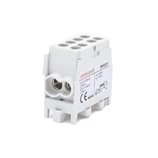 Imagine BLOC DISTRIBUTIE 1P, (2*25+2*16)MMP/4GAURI, CU-AL, 100A, GRI,