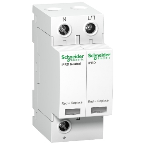 Imagine DESCARCATOR SUPRATENSIUNI, TIP T2/T3, 1P+N 2MD, 350VAC, MOV+GDT, TN-S; TT, 8KA/5KA, IPRD8