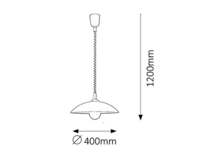 Imagine PENDUL 1*E27 100W ALB D400 ROUND 4ROLLY 4780