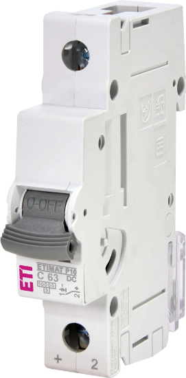 Imagine DISJUNCTOR MCB 1P, C 63A, VDC, 1MD, 10KA, ETIMAT P10