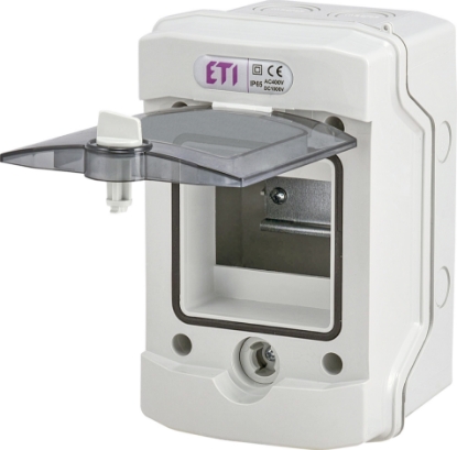 Imagine COFRET APARENT  4MD 1R IP65, GRI, USA TRANSPARENTA ECH-4G